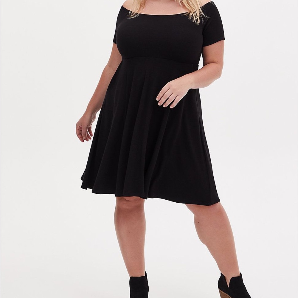 Torrid Rib Knit Skater Dress -  Size 4